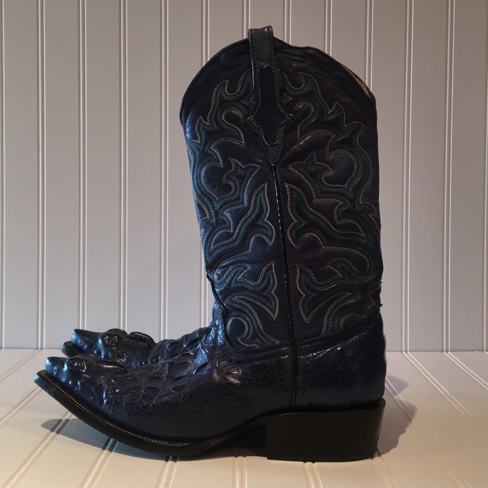 Villanazo Cowboy Leather Alligator Boots sz 6